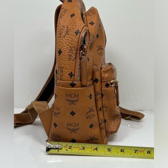 MCM Cognac / Brown Medium Backpack - Picture 12 of 13